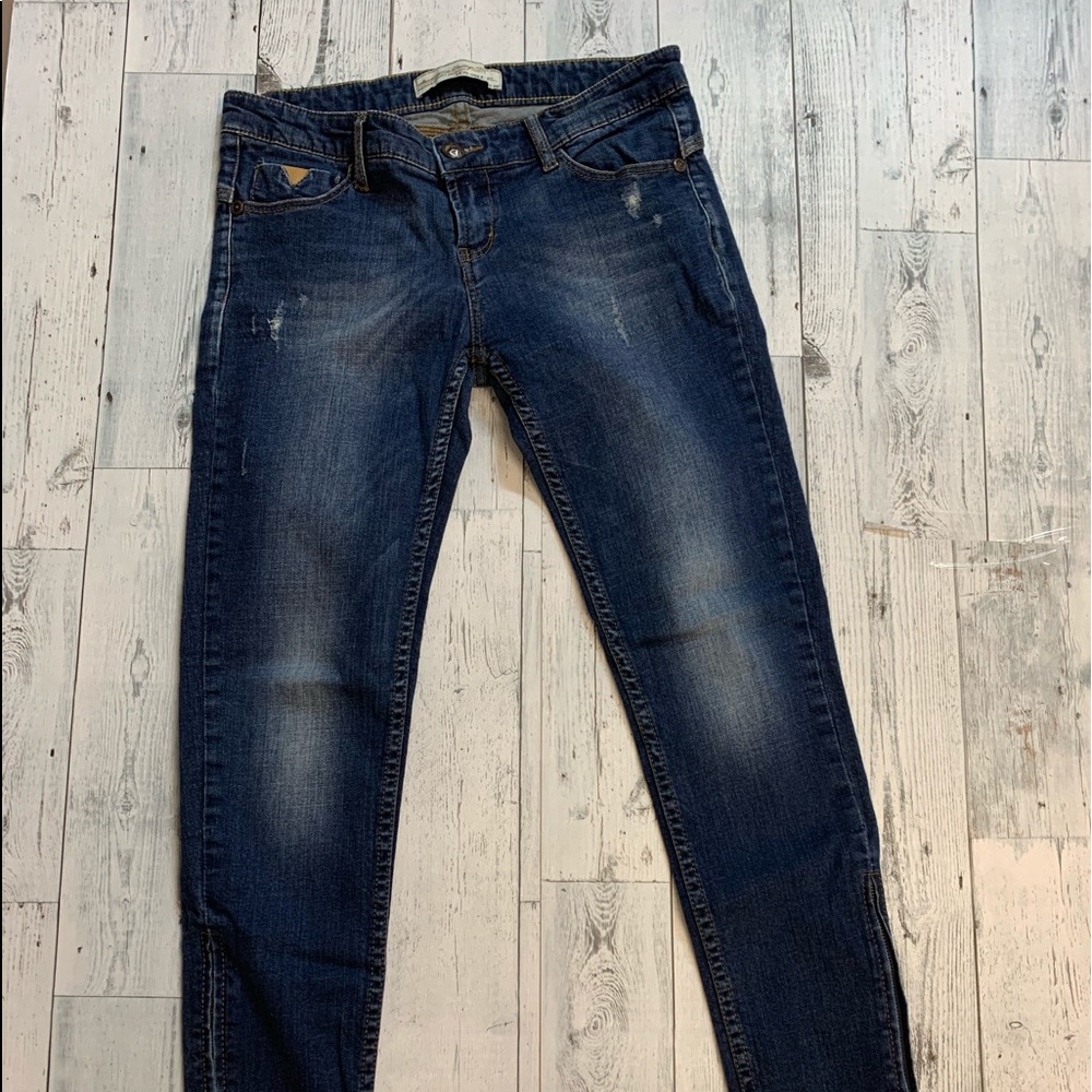 Zara Stradivarius Vintage Deluxe Collection Skinny Crop Jeans Sz 8